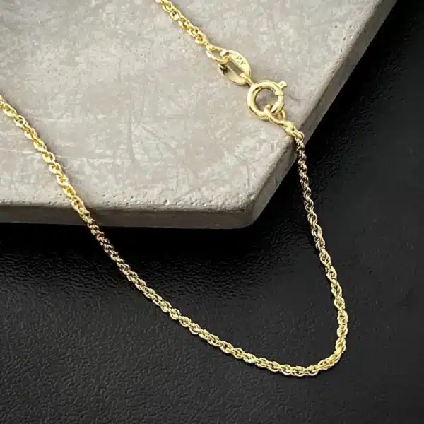 Cordão Baiano Diamantado 1,8mm 70cm (Fecho Tradicional) (TAG 18K) (Banho Ouro 18K)