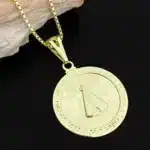 Pingente Medalha Nossa Senhora Circular (Banho Ouro 24k)