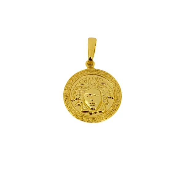 Pingente Medusa Mini (1,6cmX1,4cm) (Banho Ouro 24k)