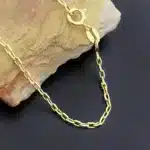 Pulseira Carrier Cadeado 2mm (Fecho Tradicional) (TAG 18K) (Banho Ouro 18k)