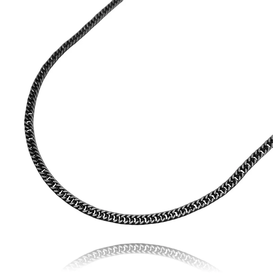 Corrente Double Grumet 3mm 60cm (10,5g) (Fecho Gaveta) (Banho de Ônix) - Imagem 3