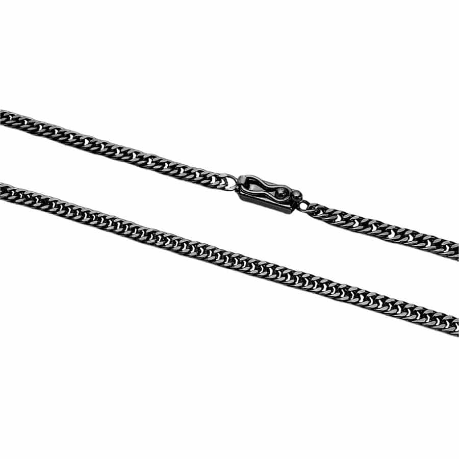 Corrente Double Grumet 3mm 60cm (10,5g) (Fecho Gaveta) (Banho de Ônix) - Imagem 4