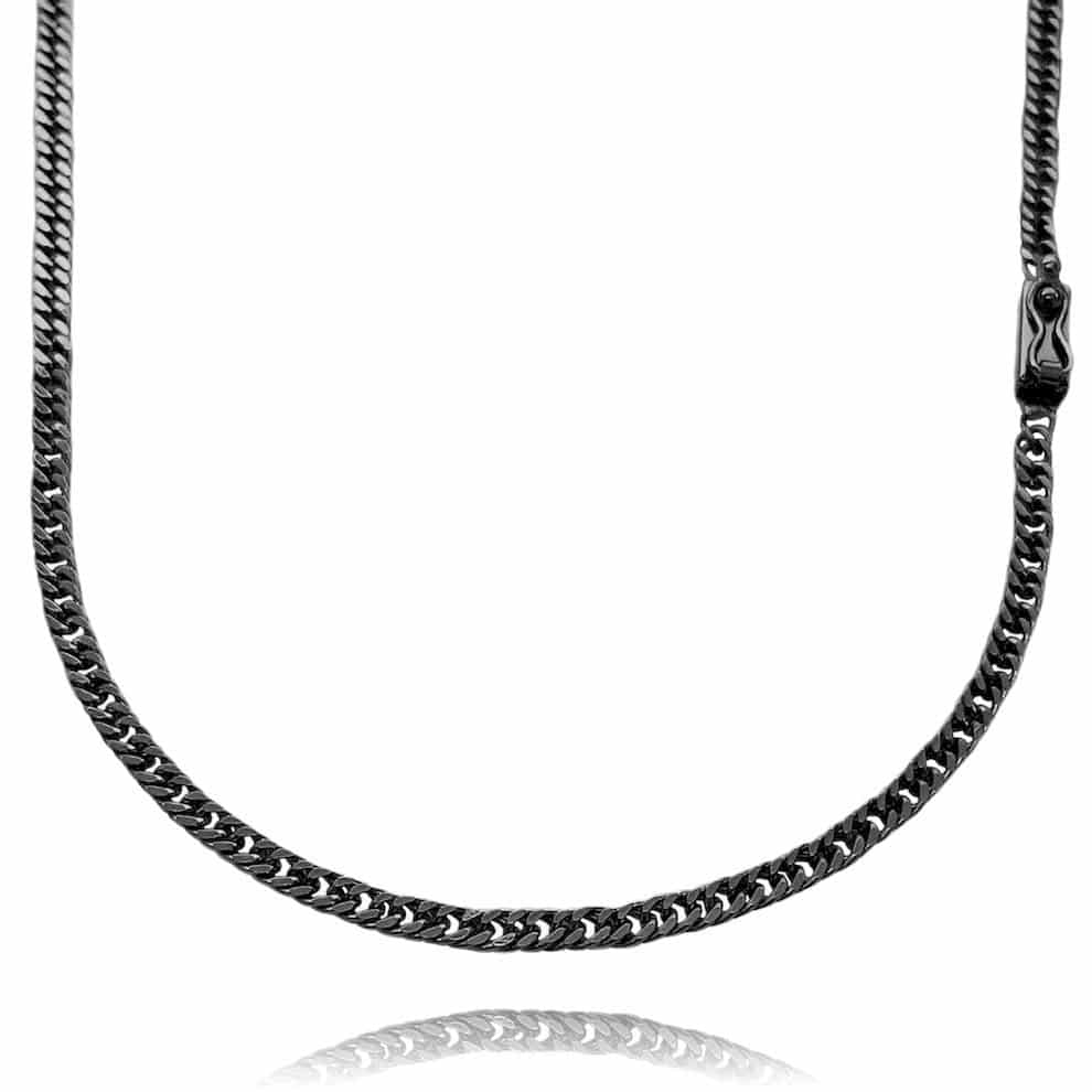 Corrente Double Grumet 3mm 60cm (10,5g) (Fecho Gaveta) (Banho de Ônix) - Imagem 5