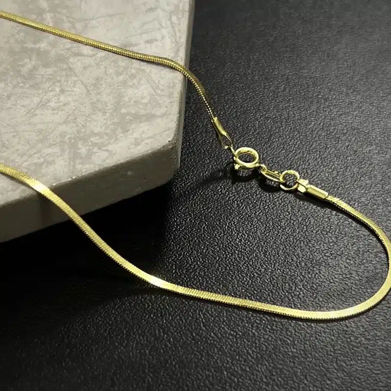 Corrente Rabo de Rato Quadrada 1,4mm 60cm (TAG 18K) (5,5g) (Banho Ouro 18k) - Imagem 1