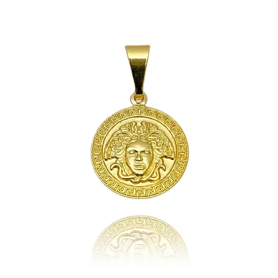 Pingente Medusa M (2,1cmX1,9cm) (Banho Ouro 24k) - Imagem 1