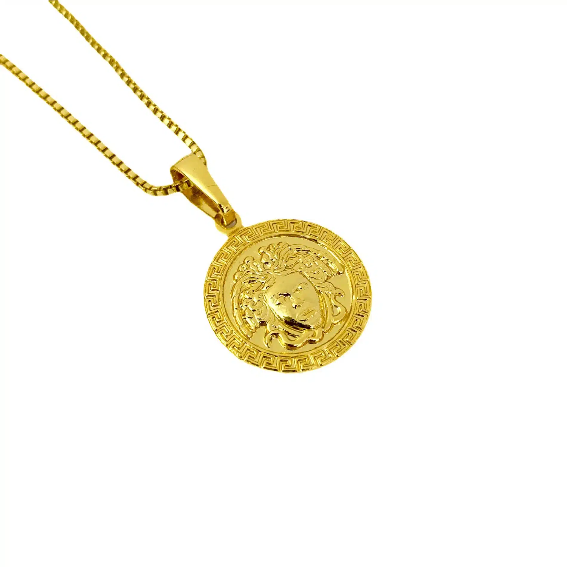 Pingente Medusa Mini (1,6cmX1,4cm) (Banho Ouro 24k) - Imagem 2