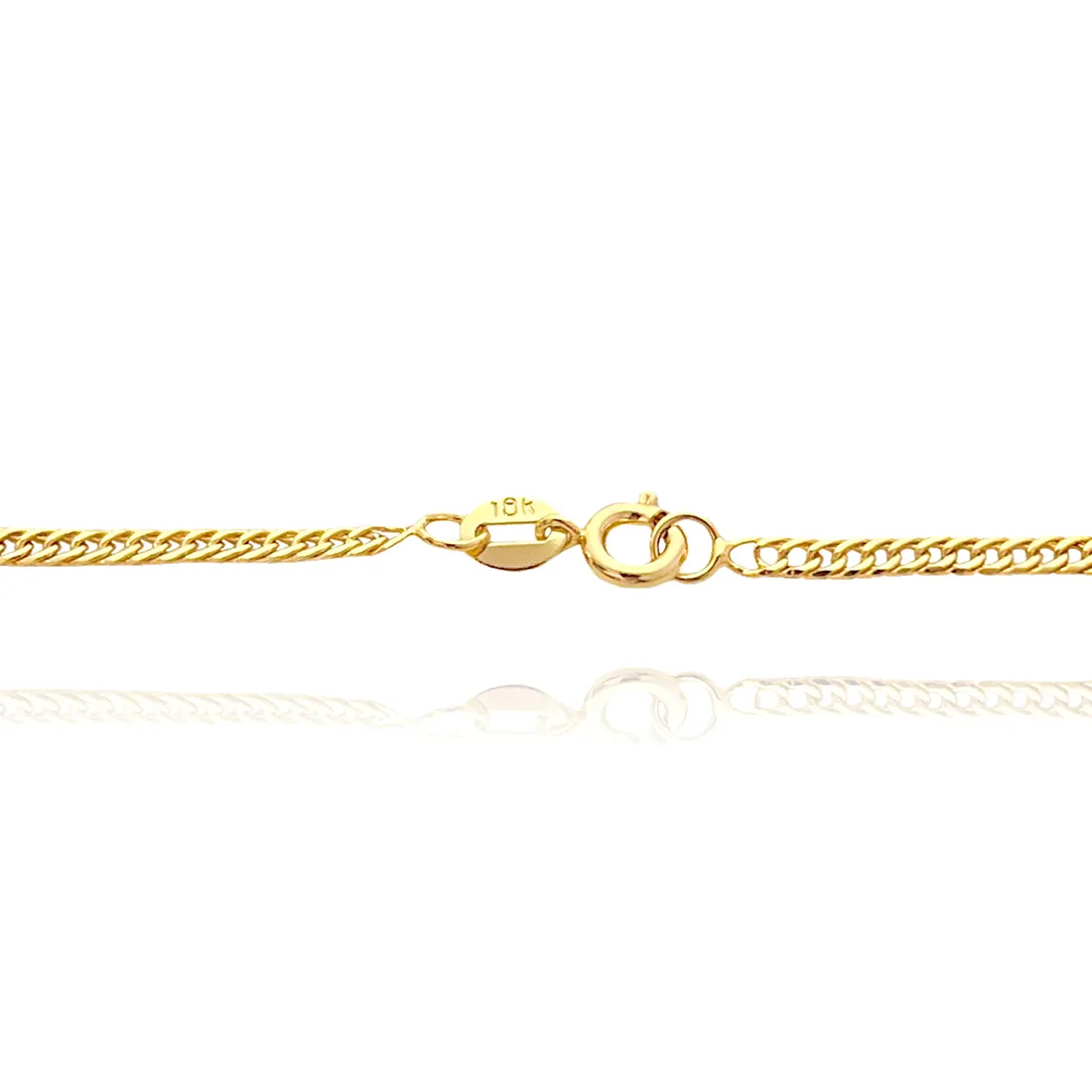Pulseira Grumet Dupla 2,5mm (Fecho Tradicional) (TAG 18K) (Banho Ouro 18k)(19cm) - Imagem 3
